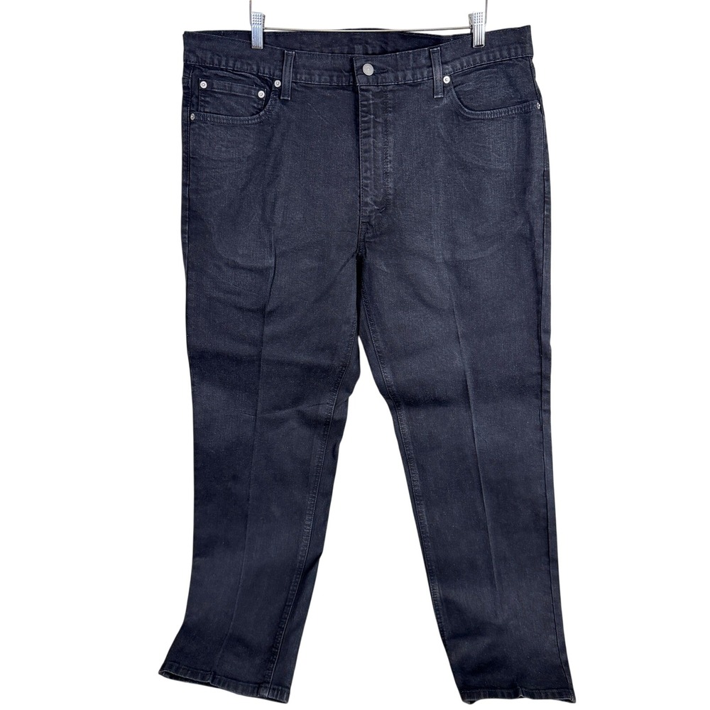 Levi's 541 Athletic Taper Jeans Mens 40x32 Black Denim Stretch Pants read